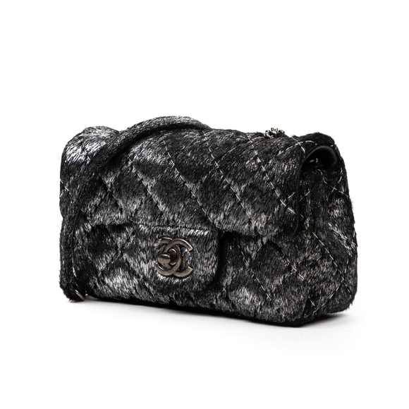Chanel Timeless Mini in Black/Grey Hary leather with patina - Picture 1 of 8
